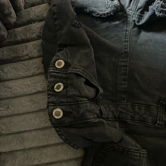 Angel Kiss black distressed Overalls - Picture 3 of 5